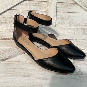 Dream Pairs Black Ankle Strap Flats